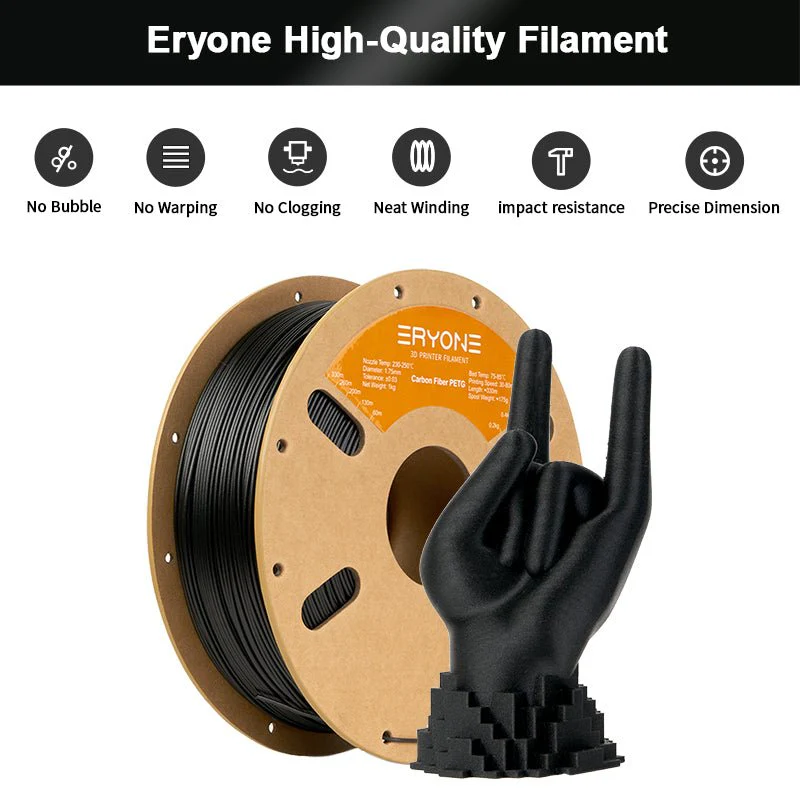 PETG Carbon Fiber Filament - 1.75mm±0.03mm (1kg) - Image 8