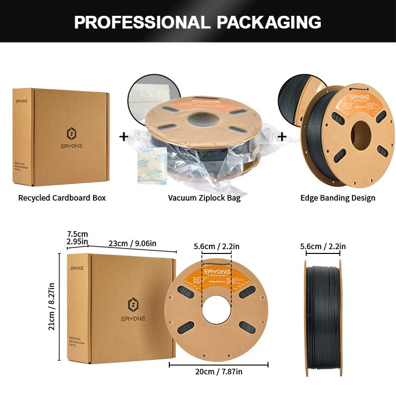 PLA Carbon Fiber Filament - 1.75mm±0.03mm (1kg) - Image 6