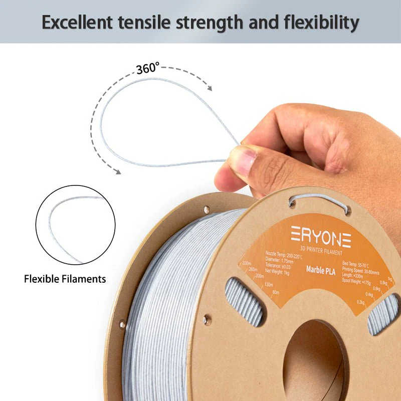 PLA Marble Filament - 1.75mm±0.03mm (1kg) - Image 3