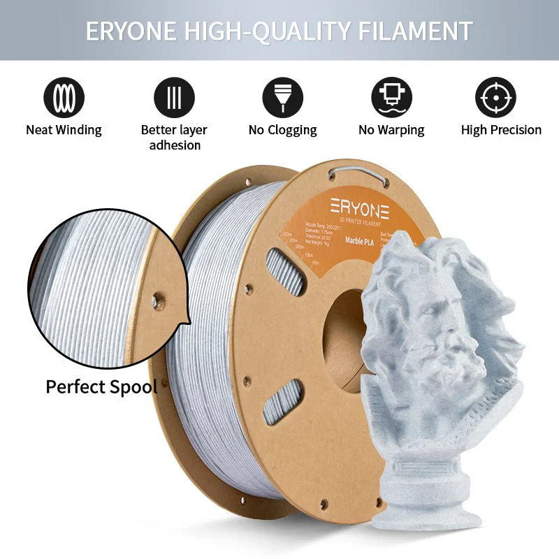 PLA Marble Filament - 1.75mm±0.03mm (1kg) - Image 5