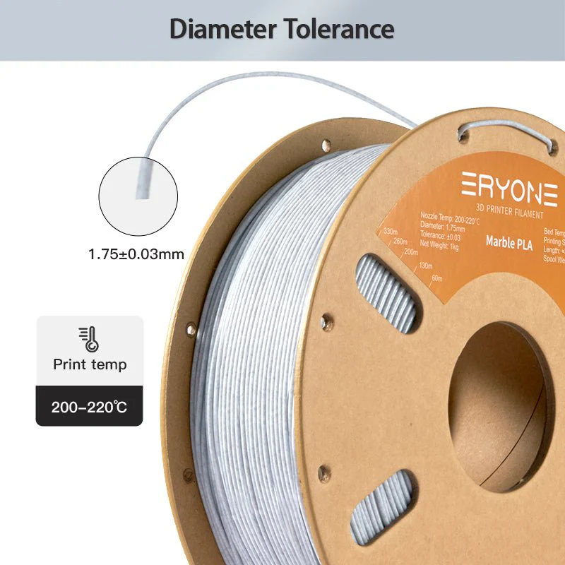 PLA Marble Filament - 1.75mm±0.03mm (1kg) - Image 6