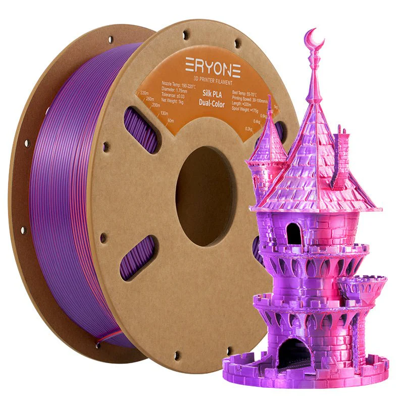 PLA Silk Dual-Color Filament - 1.75mm±0.03mm (1kg) - Image 4
