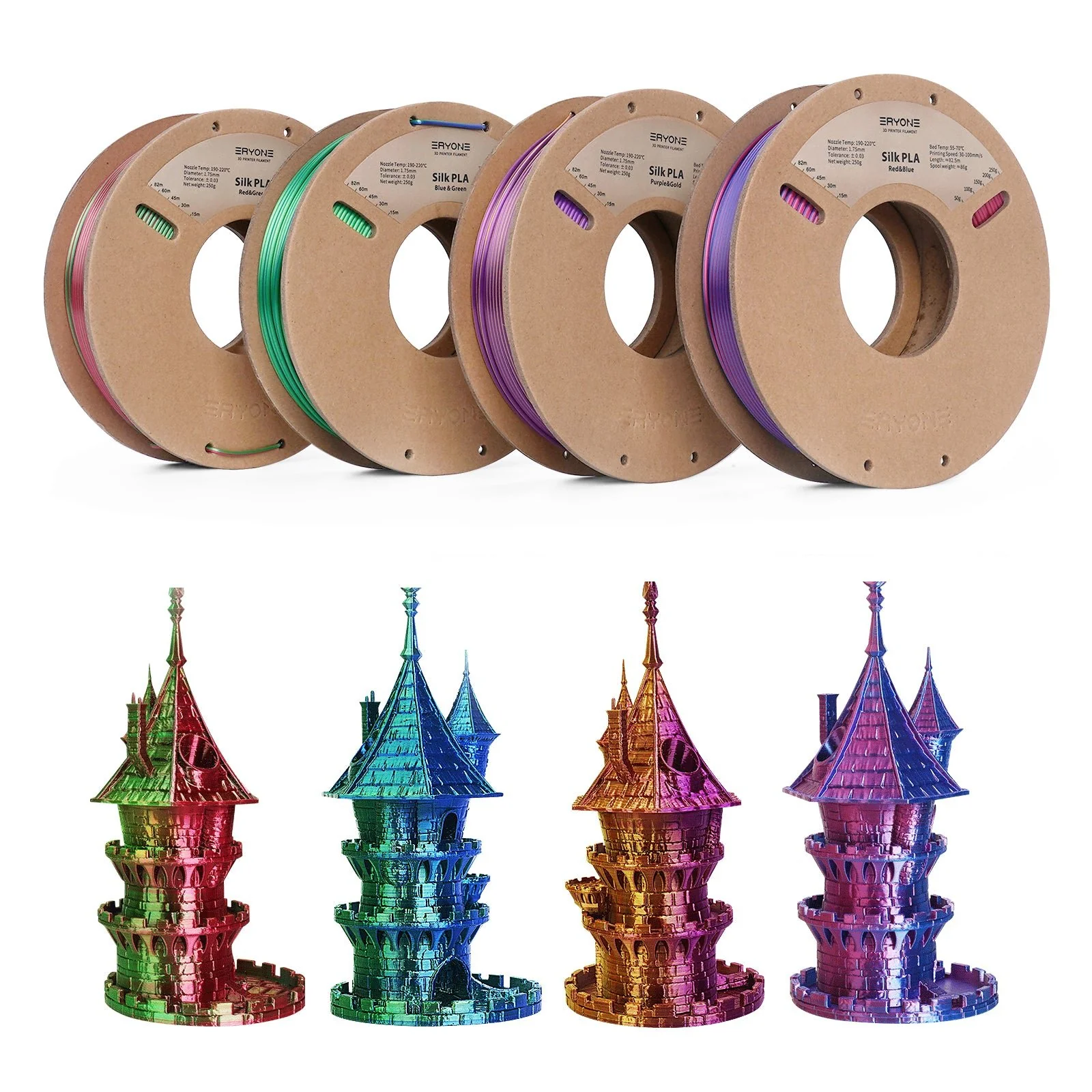 PLA Silk Dual-Color Filament - 1.75mm±0.03mm (1kg) - Image 19