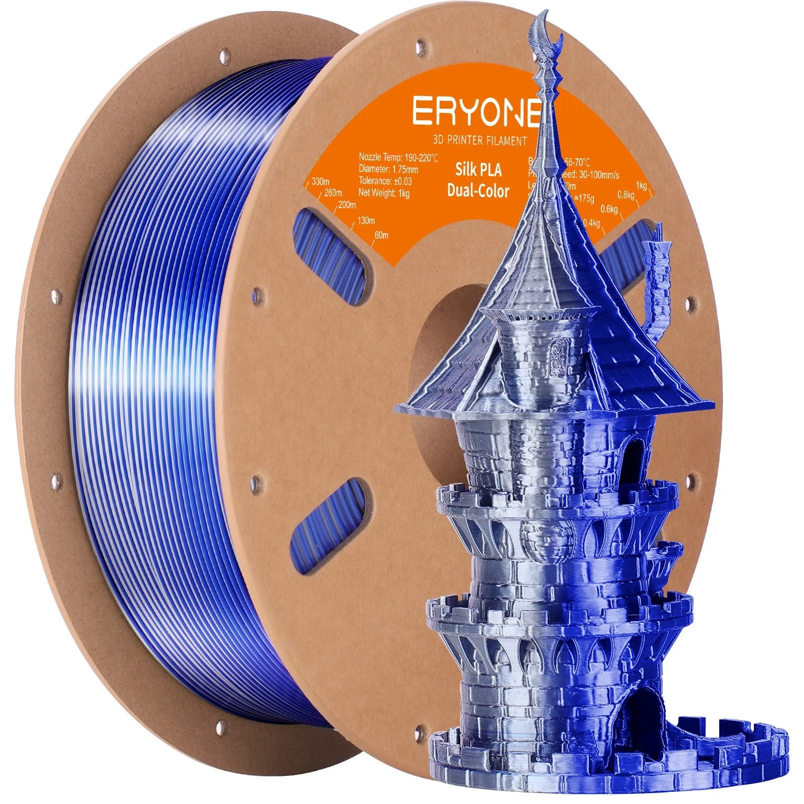 PLA Silk Dual-Color Filament - 1.75mm±0.03mm (1kg) - Image 24