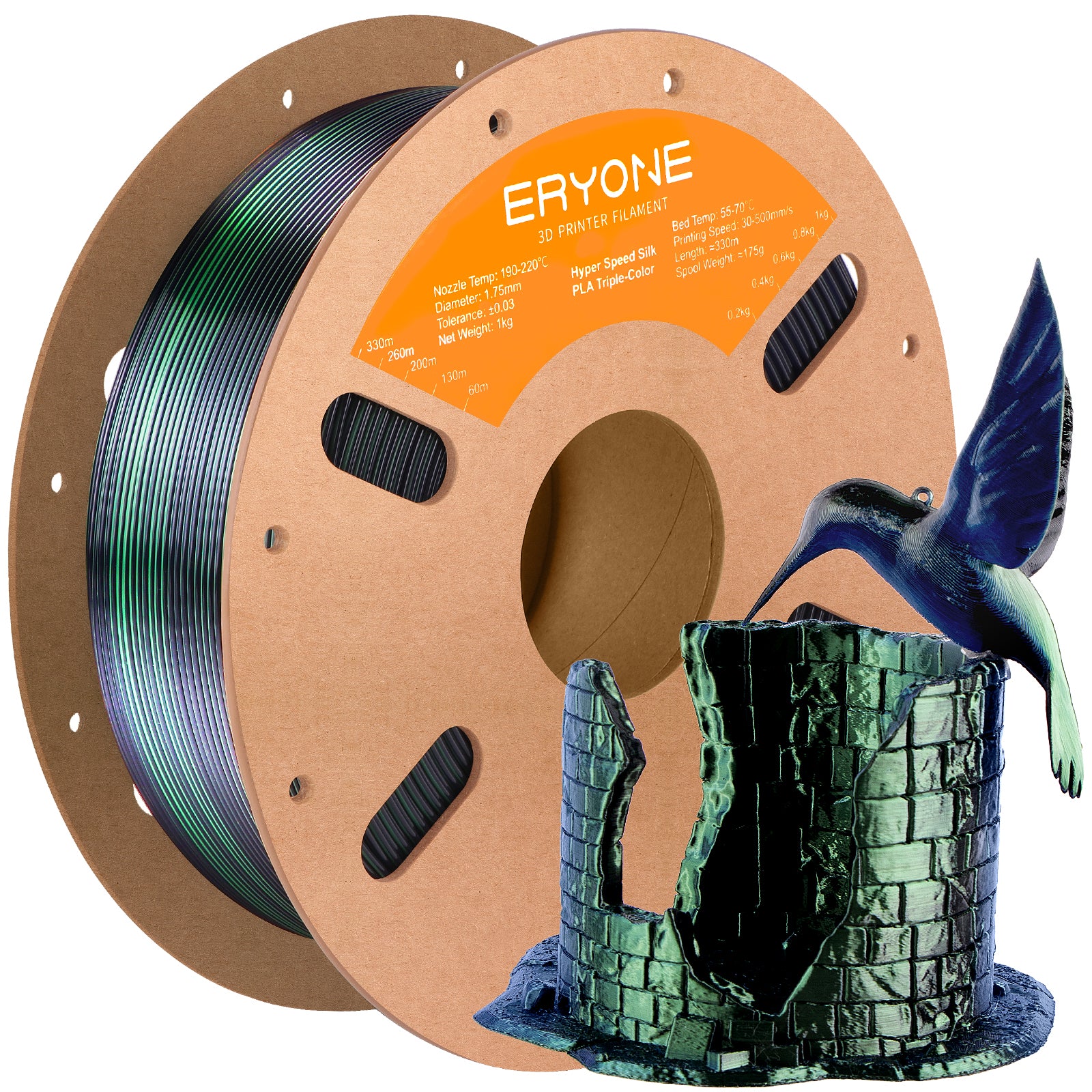 PLA Silk Triple-Color Filament - 1.75mm±0.03mm (1kg) - Image 13