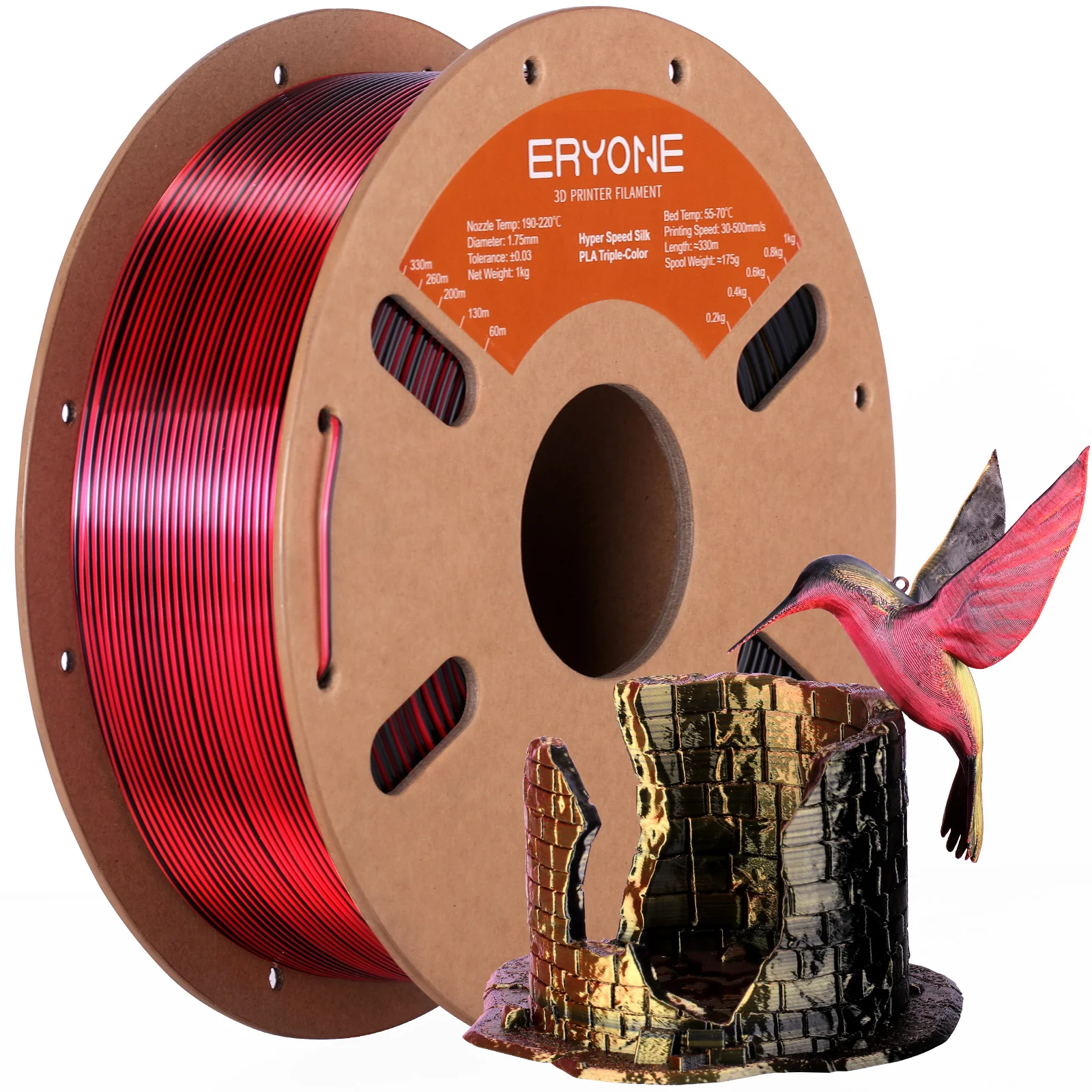 PLA Silk Triple-Color Filament - 1.75mm±0.03mm (1kg) - Image 21