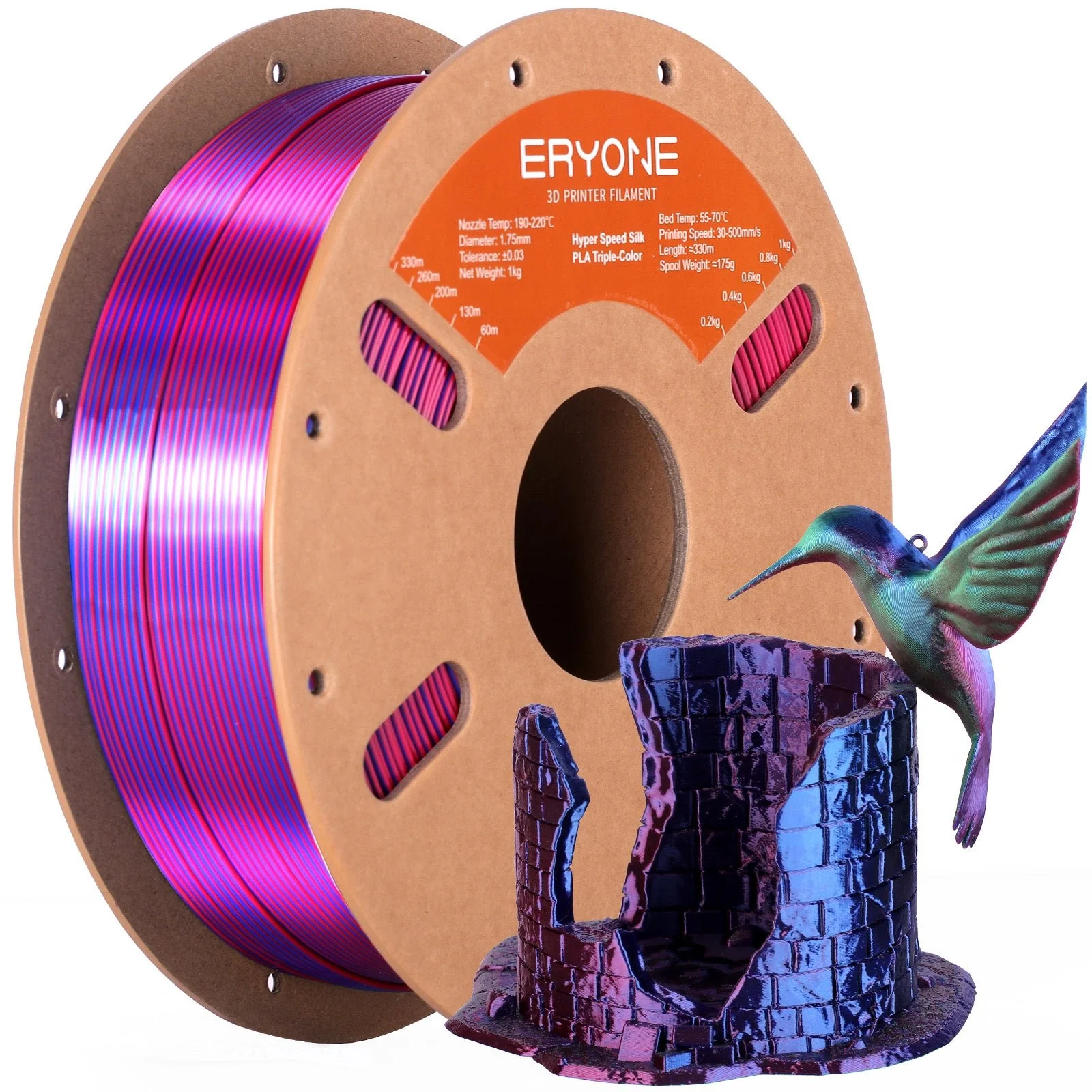 PLA Silk Triple-Color Filament - 1.75mm±0.03mm (1kg) - Image 24