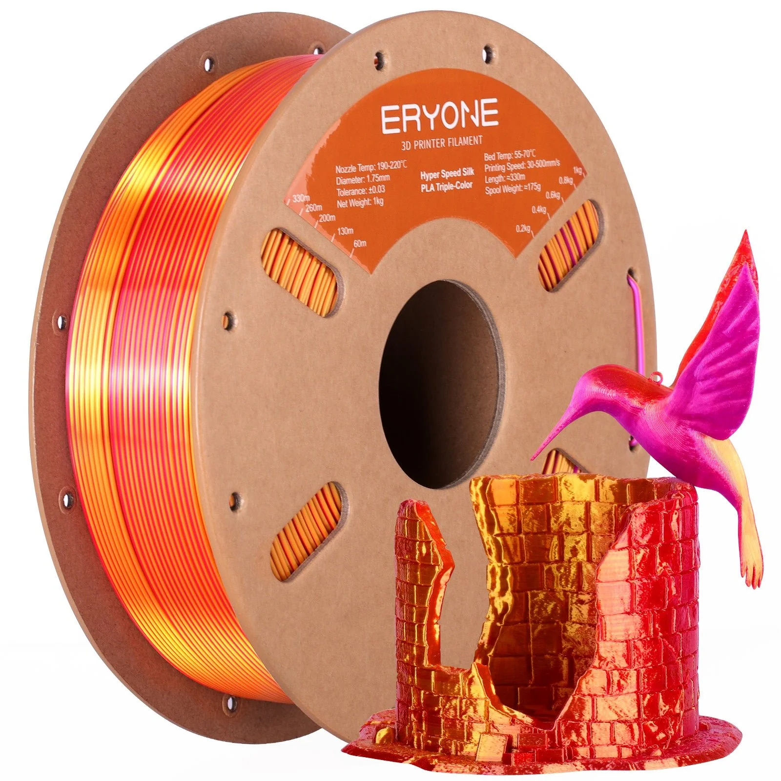 PLA Silk Triple-Color Filament - 1.75mm±0.03mm (1kg) - Image 25