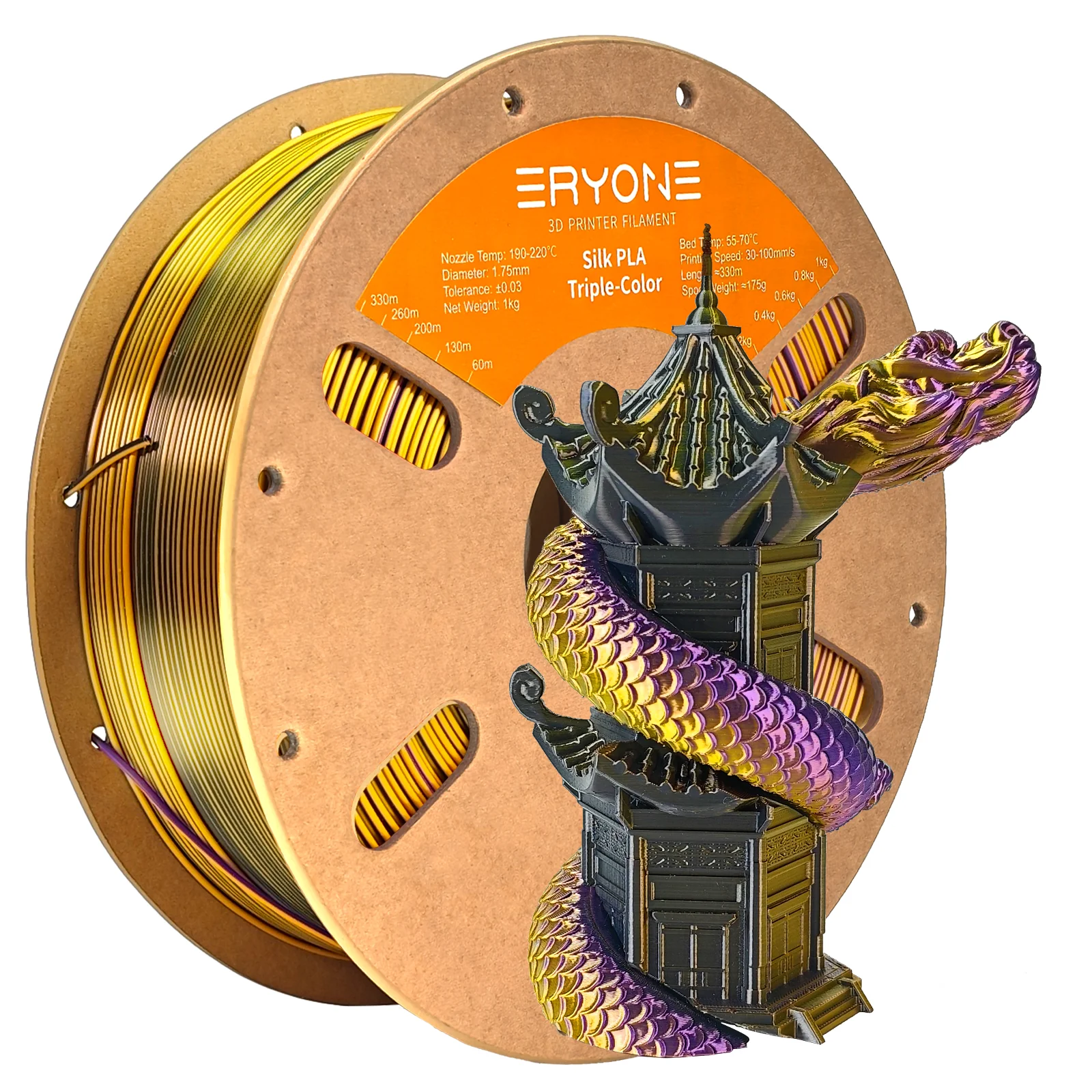 PLA Silk Triple-Color Filament - 1.75mm±0.03mm (1kg) - Image 26