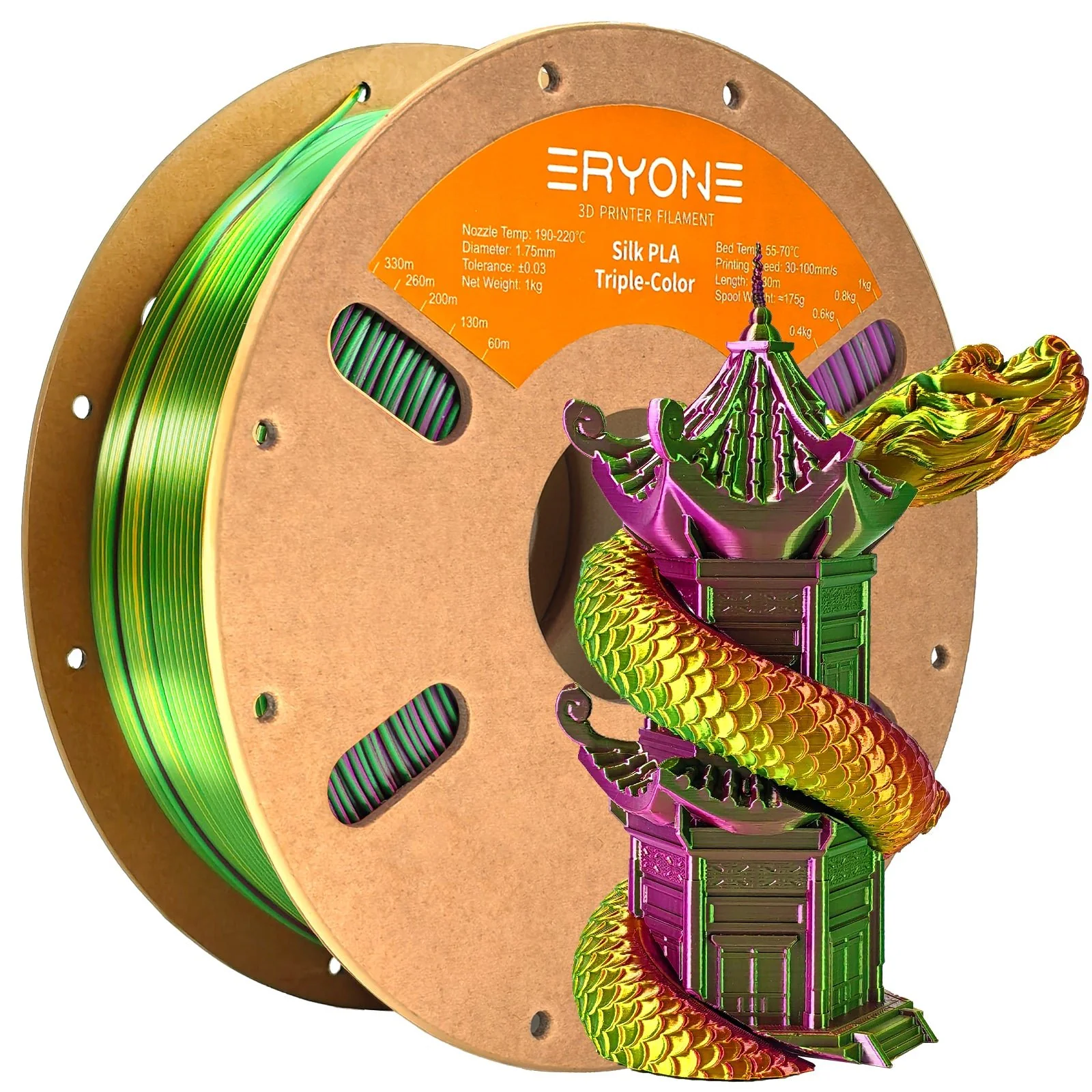 PLA Silk Triple-Color Filament - 1.75mm±0.03mm (1kg) - Image 27