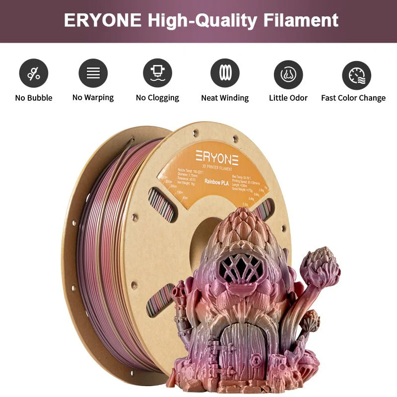 PLA Steampunk Rainbow Filament - 1.75mm±0.03mm (1kg) - Image 4